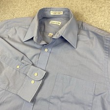 Pierre Cardin Dress Shirt Mens Size 15 32/33 Button Up Long Sleeve Blue