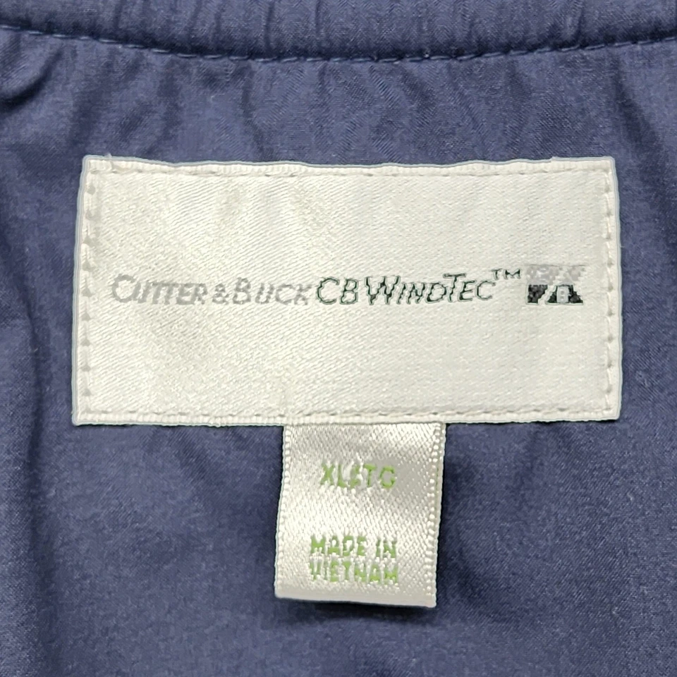 Cutter & Buck Vest Mens XL Blue CB WindTec Sleeveless V-Neck Pullover Softshell - Image 4 of 4