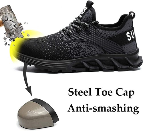 Zapatos de Trabajo SUADEX Hombre y Mujer Ligeros Transpirables Gorra de Acero Zapatos - Imagen 15 de 60
