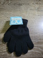 Broner Knit Black Gloves Kids One Size Fits Most