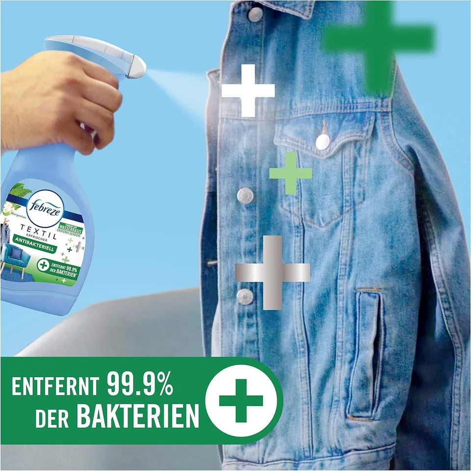 Febreze Textilerfrischer Spray Antibakteriell Sortiment 500ml,XXL 3x500ml, OvP - Bild 2 von 4