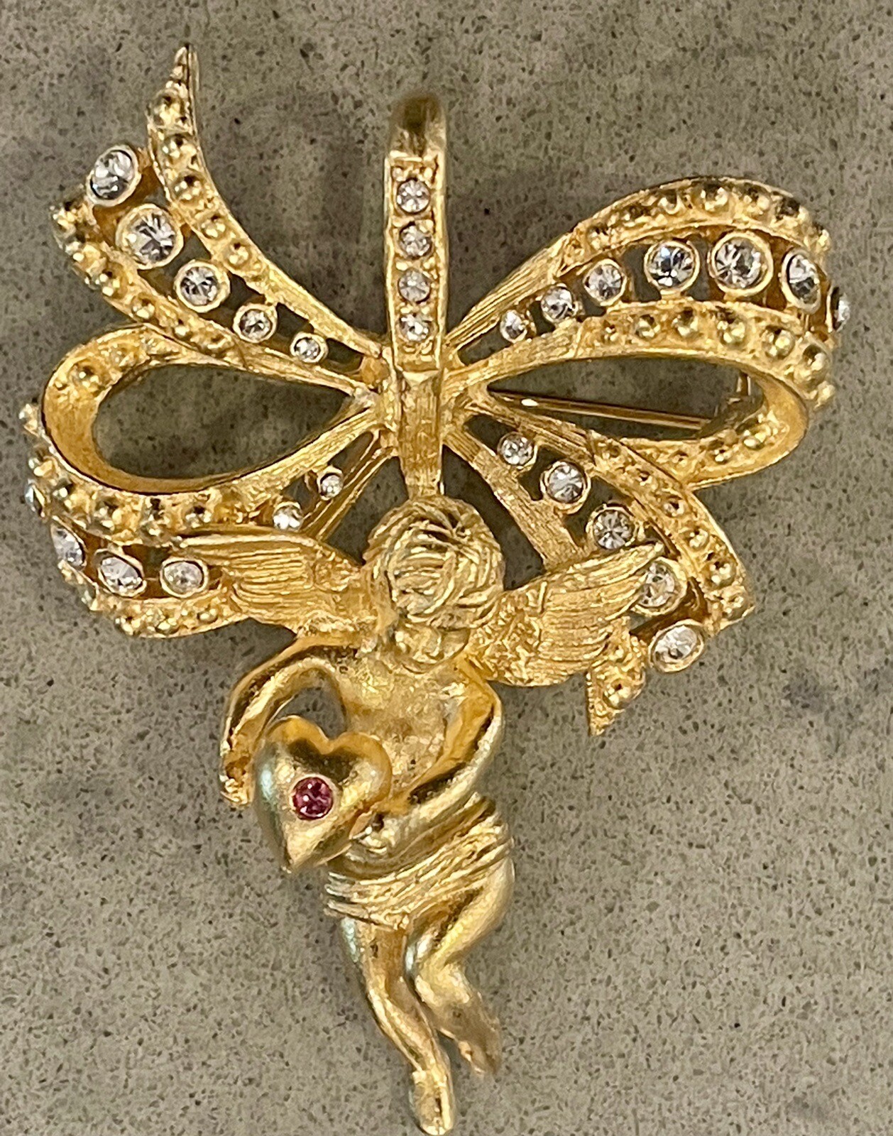 Camrose & Kross JBK Jacqueline Bouvier Kennedy Angel Cherub Pendant Brooch Pin