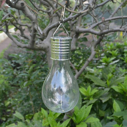Solar Powered Hanging Light Bulbs Waterproof Outdoor Garden Camping Lamp 1W - Picture 10 of 12