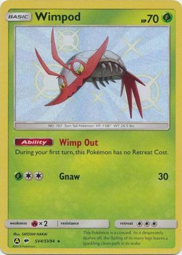Wimpod - SV4/SV94 - Shiny Holo Rare Pokemon NM-Mint Hidden Fates