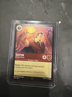Disney Lorcana Gaston Arrogant Hunter 24/P1 MCM Comic Con London 2023 Holo Promo