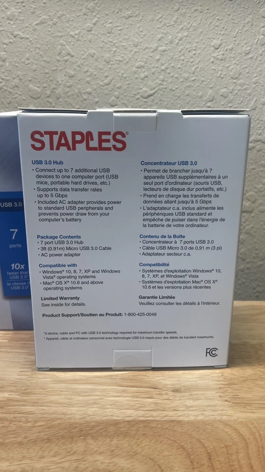 USB 3.0 Hub 7 Port, New In Box. Fast US Shipping. New In Box. 2 for 1 Deal - Image 3 of 4