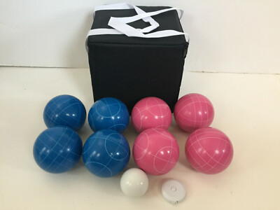 New Listing - (24 of 28) Unique Bocce Sets - 107mm with Pink and Blue Balls