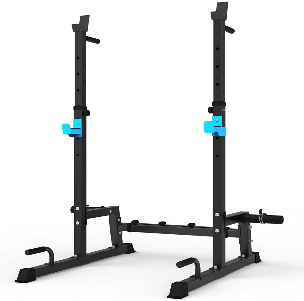 JX FITNESS Squat Rack Multi-Function Barbell Height Adjustable ‎Black