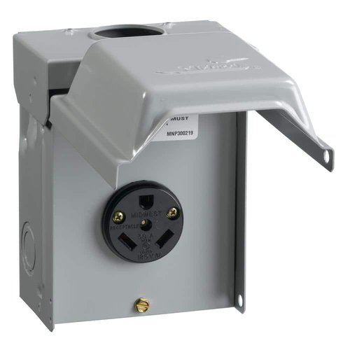 RV Hookup Power Outlet Circuit Breaker Receptacle Box Rainproof Enclosure 30 Amp - Picture 5 of 12