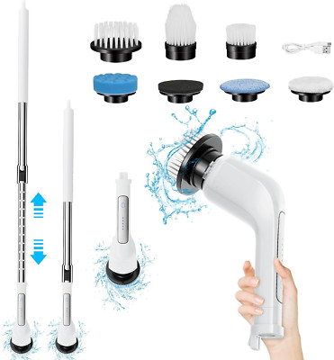 Electric Spin Scrubber for Cleaning Bathroom - Cordless Shower Power Scrubber F