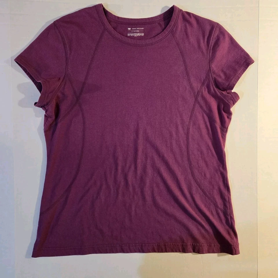 Camiseta sin mangas atlética grande Tek Gear de mezcla de algodón manga corta ajuste de gimnasio Foto 2 de 4