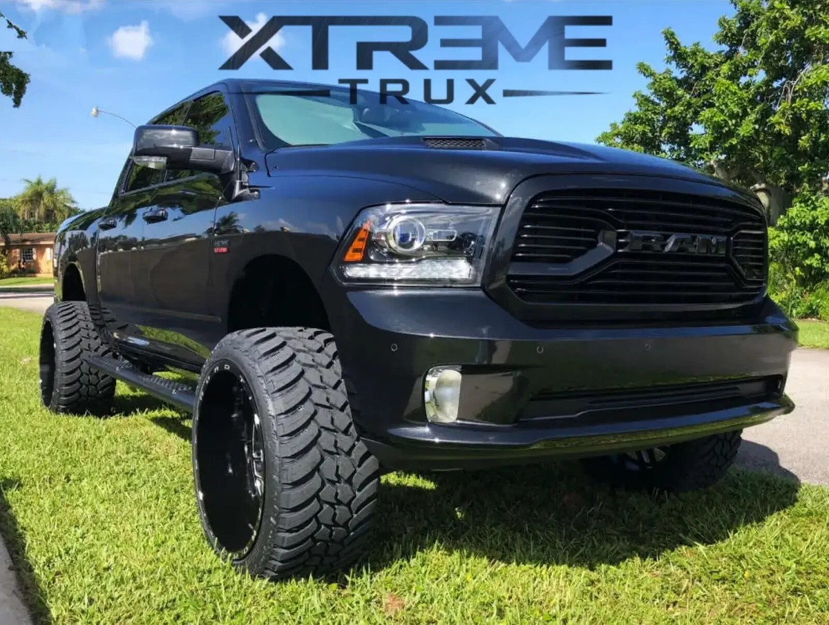 2013-2018 Dodge Ram 1500 Matte Black Grille For Replacement Upper W/ Let...