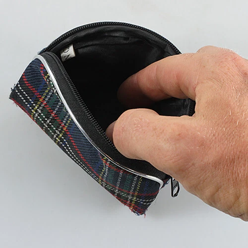 Antiguo Raro Escocés Tartán Mujeres Damas Pequeño Monedero Cartera Bolso Estuche Foto 4 de 4