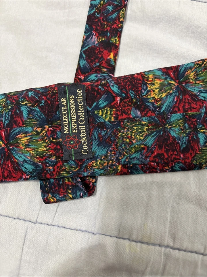 Molecular Expressions Men's Cocktail Collection Neck Tie Multicolor 100 Silk - Image 3 of 4