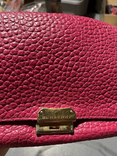 Burberry Leather handbag crossbody shoulder Rose Red And Gold - Picture 5 of 7