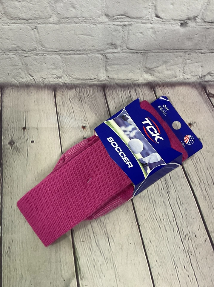 New TCK Twin City Knitting Tube Soccer Socks Small Pink Men’s 3-6 Women’s 4-7 - Image 2 of 4