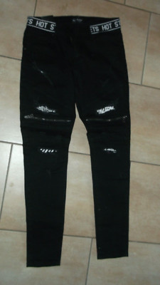 Hose, Jeans, Pant, Gothic, Goth, Dark, Heavy, Metal, Rock, Gr. 31