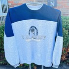 VTG United States Army Sweatshirt Mens XL Gray Blue USA Spellout Crew Sweater