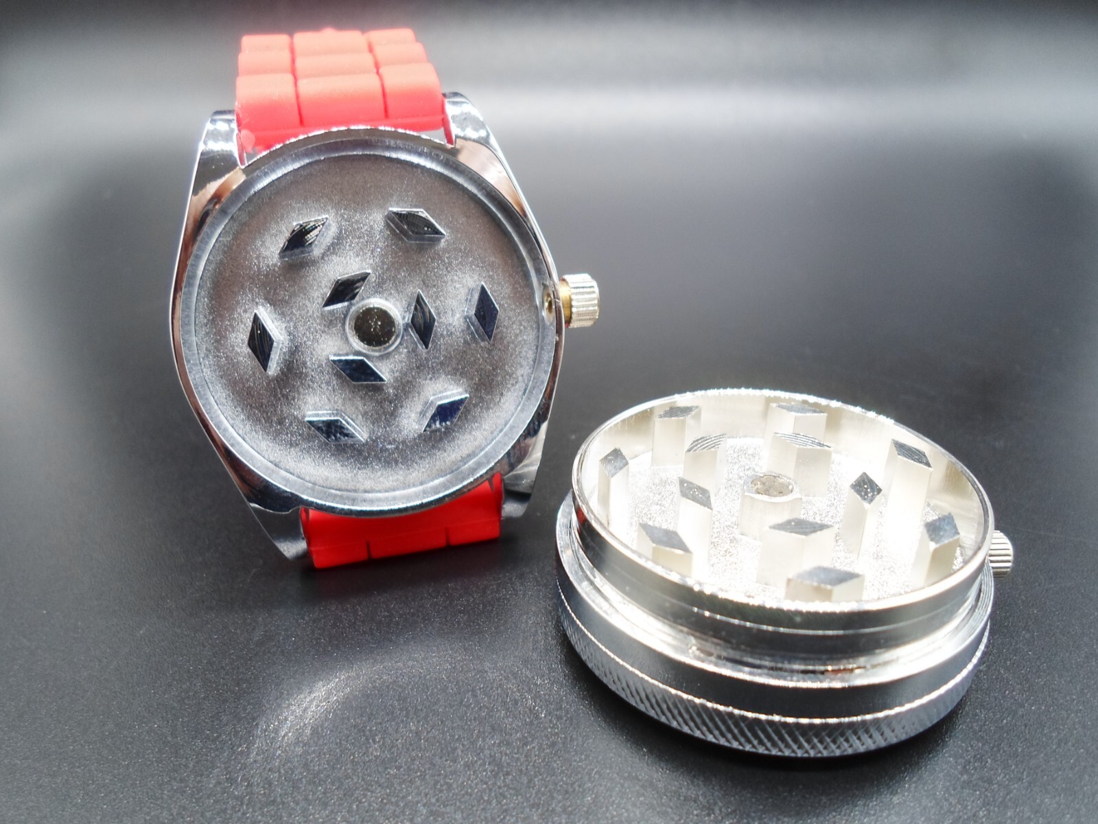 WRIST WATCH GRINDER DRY HERB DIAMOND SHARP TEETH DESIGN eBay