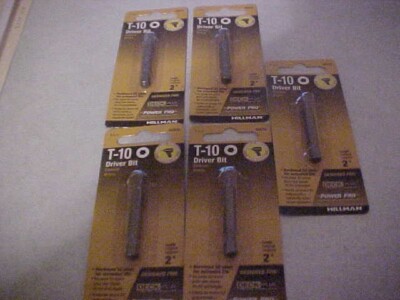 5Pcs  Brand unopened T-10 Torx Bit 1/4'' Hex Shank 2'' with free shipping