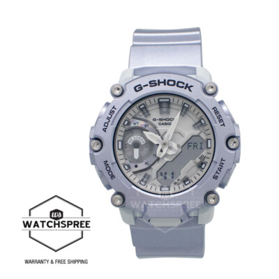 Casio G-Shock GA-2200 Retrofuture Metallic Silver Resin Band Watch  GA-2200FF-8A