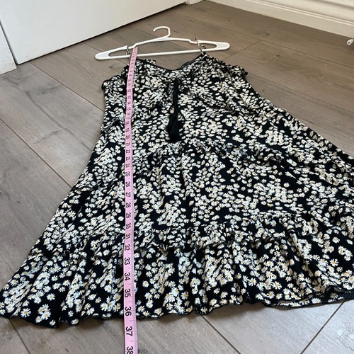 ABITO NERO FLOREALE STAMPA MARGHERITA ZARA - TAGLIA XS donna - Foto 2 di 6