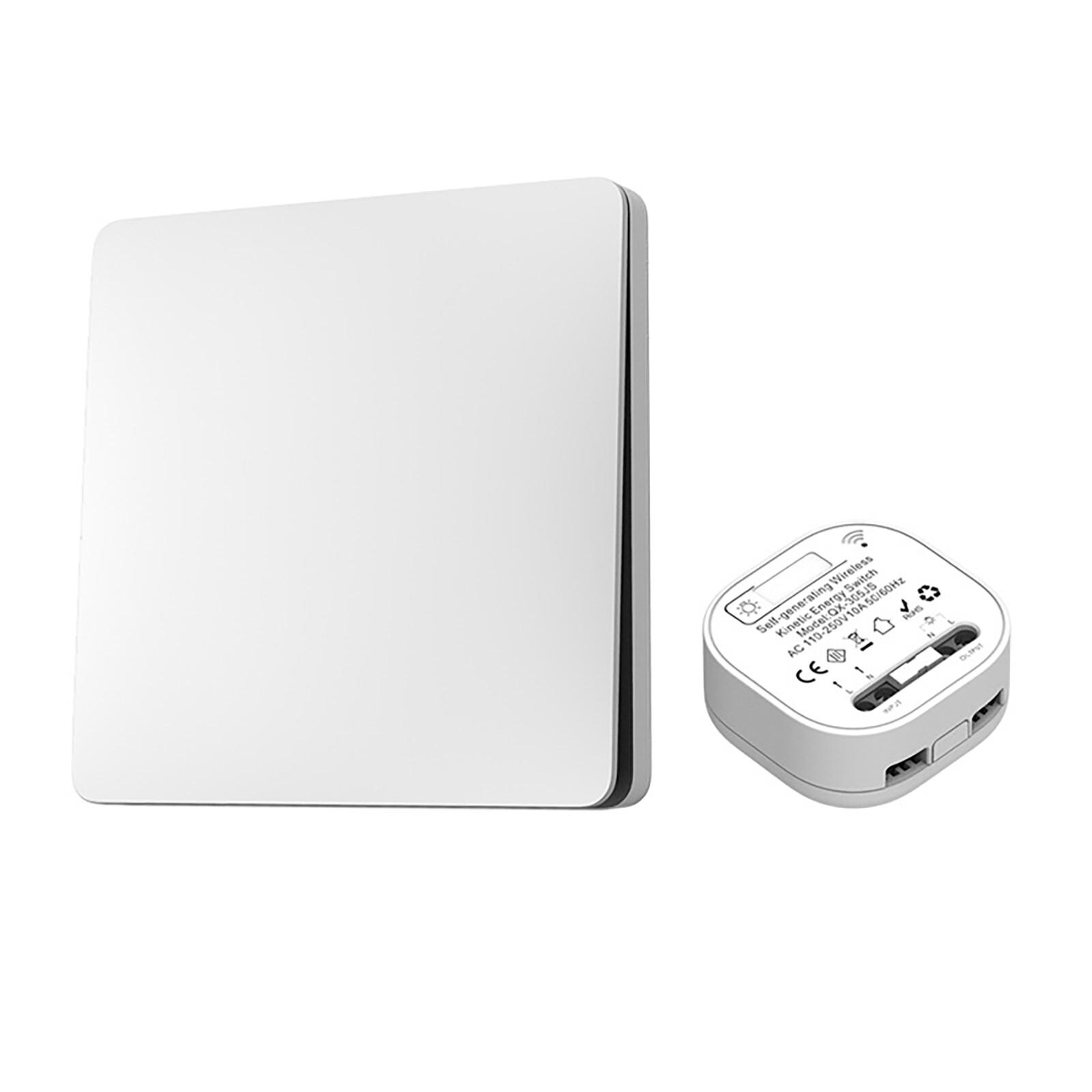 Wireless Remote Control Kinetic Self-powered No Battery Wall Light Switch