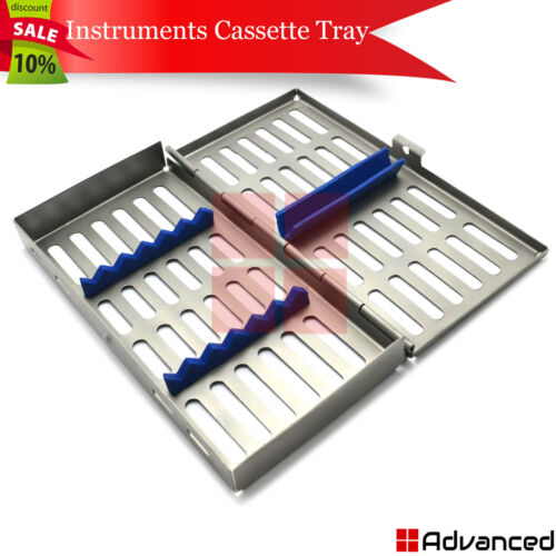 Cassette de stérilisation autoclave dentaire support chirurgical boîte plateau pour 7 instruments