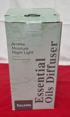 Diffusor für ätherische Öle, Holzmaserung Aromatherapie mit LED-Leuchten automatische Abschaltung