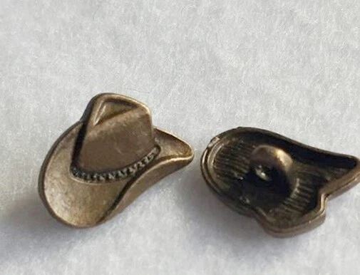 3 Schmuck Knöpfe Zierknopf Cowboyhut Stetson Knopf Westernreiten  - Bild 2 von 2