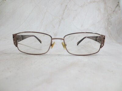 Safilo Emozioni Eyeglasses Frame Women's Gold Metal Full Rim Square 52-16-130