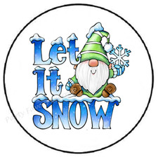 LET IS SNOW GNOME ENVELOPE SEALS LABELS STICKERS PARTY FAVORS