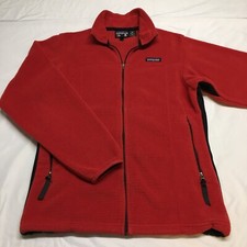 VTG Patagonia Red R Regulator Polartec Made In USA Fleece Jacket Womens Medium