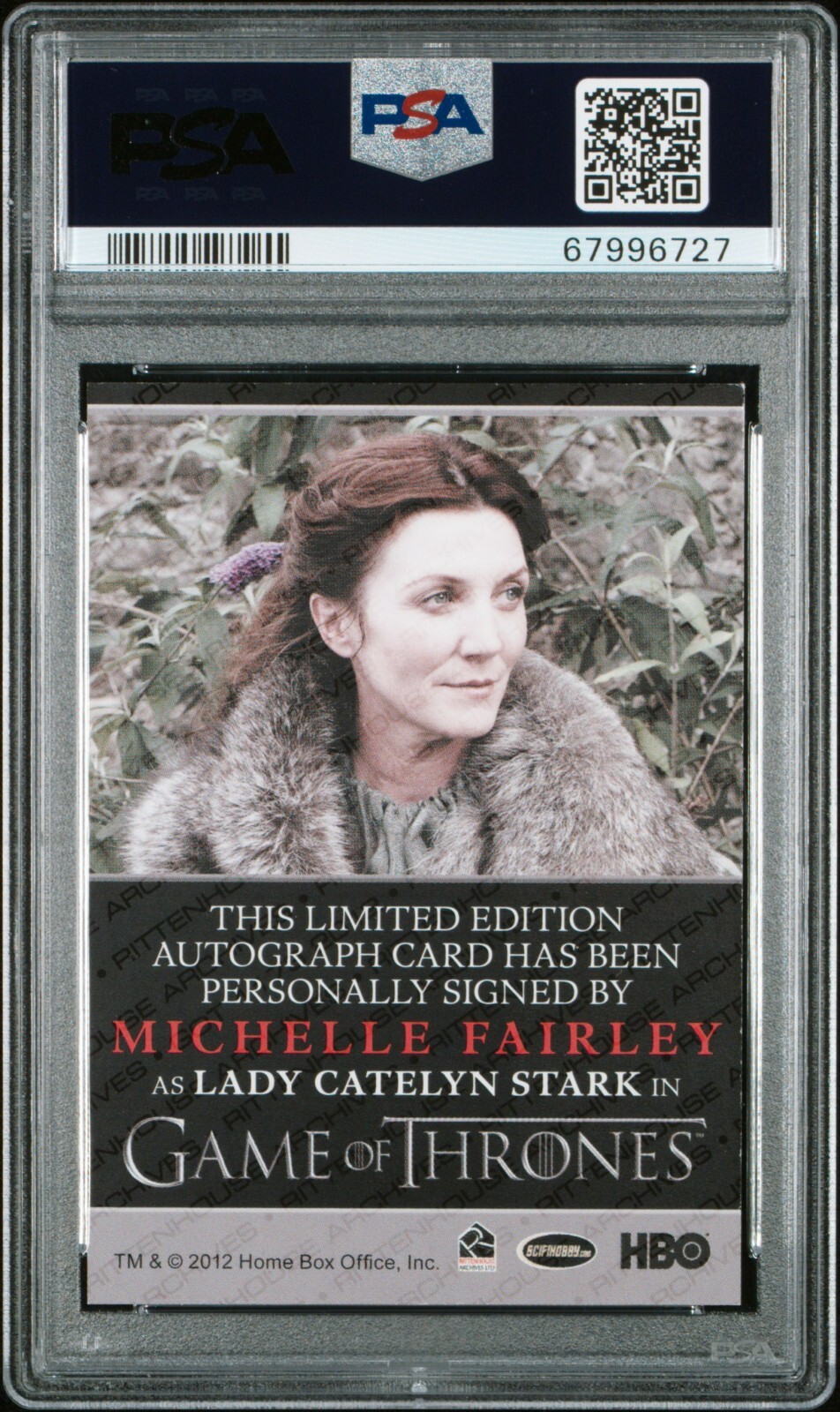 Michelle Rittenhouse Math 2012 Rittenhouse Game of Thrones S1 AUTOGRAPH card – Michelle Fairley ...