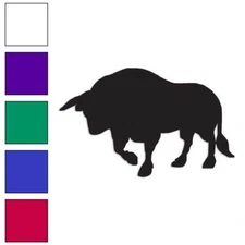 Charging Bull Bovine, Vinyl Decal Sticker, Multiple Colors & Sizes #3397