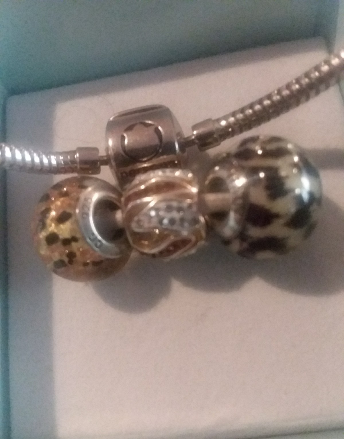 AUTHENTIC PERSONA ZALES CHARM BRACELET 2 QVC MURANO Italy .925 BEADS