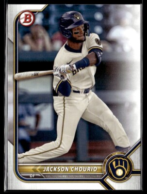 2022 Bowman Draft #BD-115 Jackson Chourio Milwaukee Brewers       
