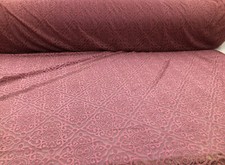 Embroidered Stretch Lace Apparel Fabric Sheer Diamond Dusy Rose UU310