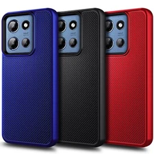 For Motorola Moto g POWER (2025) Case Hybrid Protector Cover + Tempered Glass