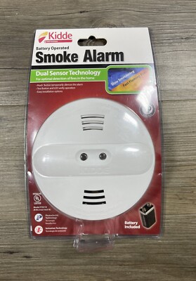 Kidde PI9010 Battery Operated Dual Sensor Ion Photo Smoke Alarm Detector