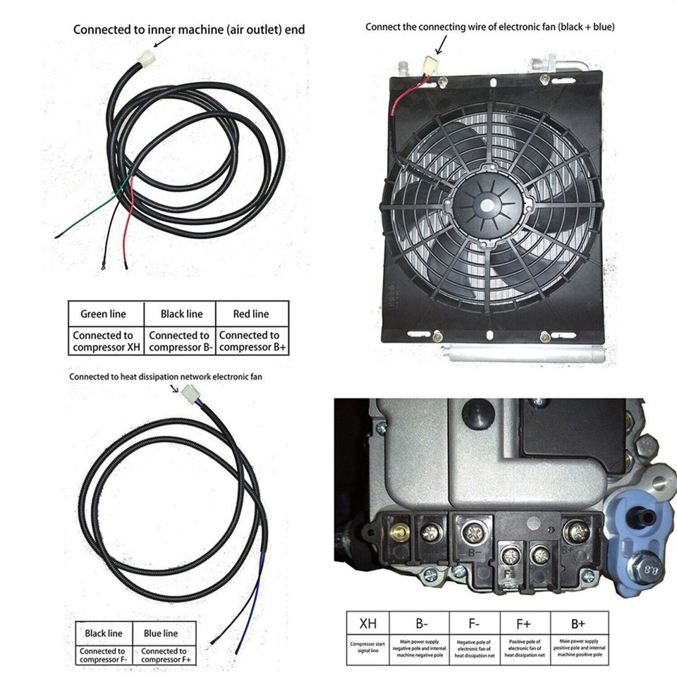 12000 BTU 24V Universal A/C Kit Truck Cab Bus Air Conditioner Underdash
