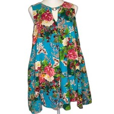 Womens UMGEE Dress Tunic Floral Butterfly Swing Babydoll Cottagecore Lagenlook
