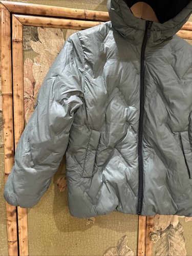 ZARA Reversible Green Puffer Coat Windbreaker Jacket Kids Size 9 (134 cm) - Picture 5 of 16