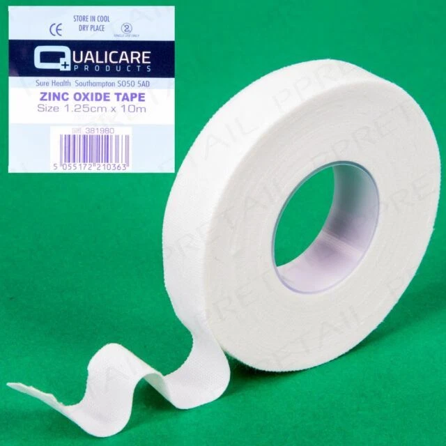 Qualicare QP7380 Zinc Oxide Tape, 1.25cm x 10m