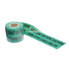 Underground Warning Tape Fibre Optic 150mm x 365m Green PE Film Marking Tape