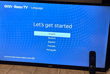 onn. Roku TV Flat Screen Television, Black