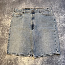 Vintage Levis 550 Orange Tab Relaxed Fit Denim Shorts Mens 42 Light Wash