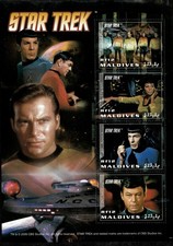 Maldives 2009 - Star Trek - Sheet of 4 Stamps - Scott #2972 - MNH