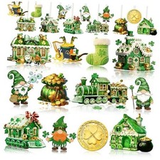 12Pcs St.Patrick 's Day Wooden Ornaments st Patricks Day House Classic-4