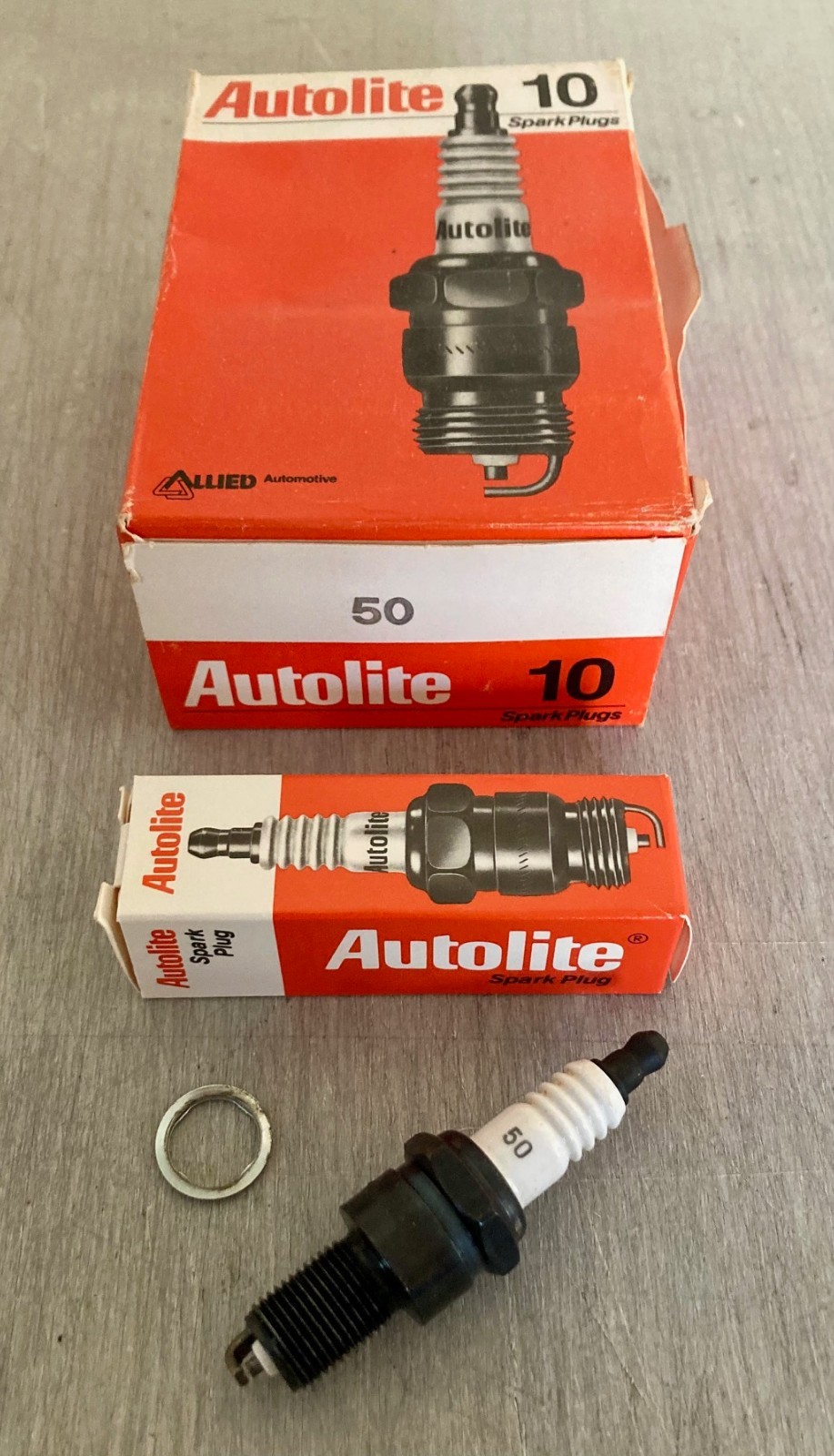 TEN10 NOS USA Autolite 50 Racing Spark Plug BOX fits AR50 N59YD R5672A-10
